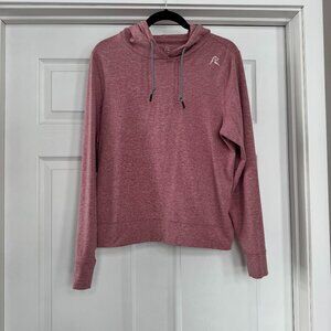 Rhoback Red/Pink Heathered Performance Hoodie - Medium